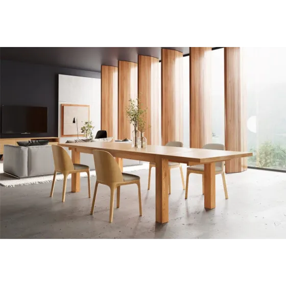 Table extensible bois massif collection DOMI