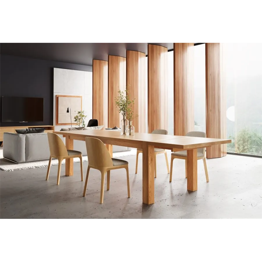 Table extensible bois massif collection DOMI