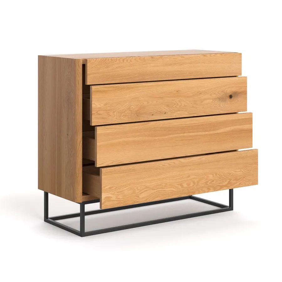 Commode avec tiroirs en bois massif collection Mill