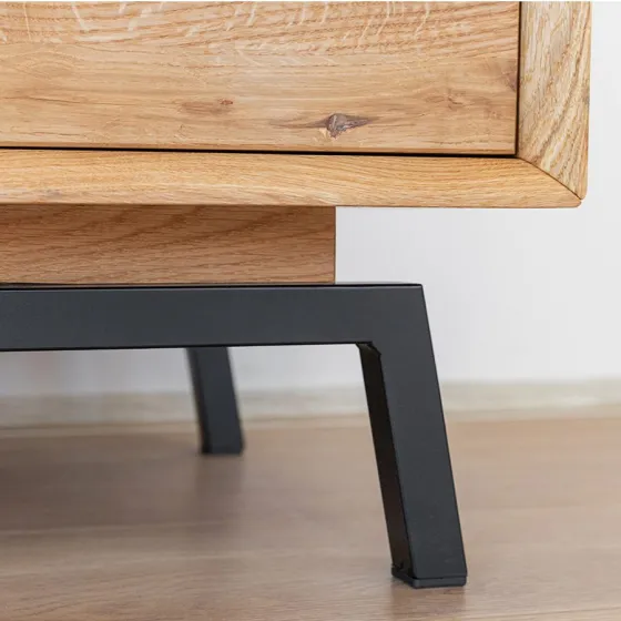 Commode bois pieds métal noir collection Sienna