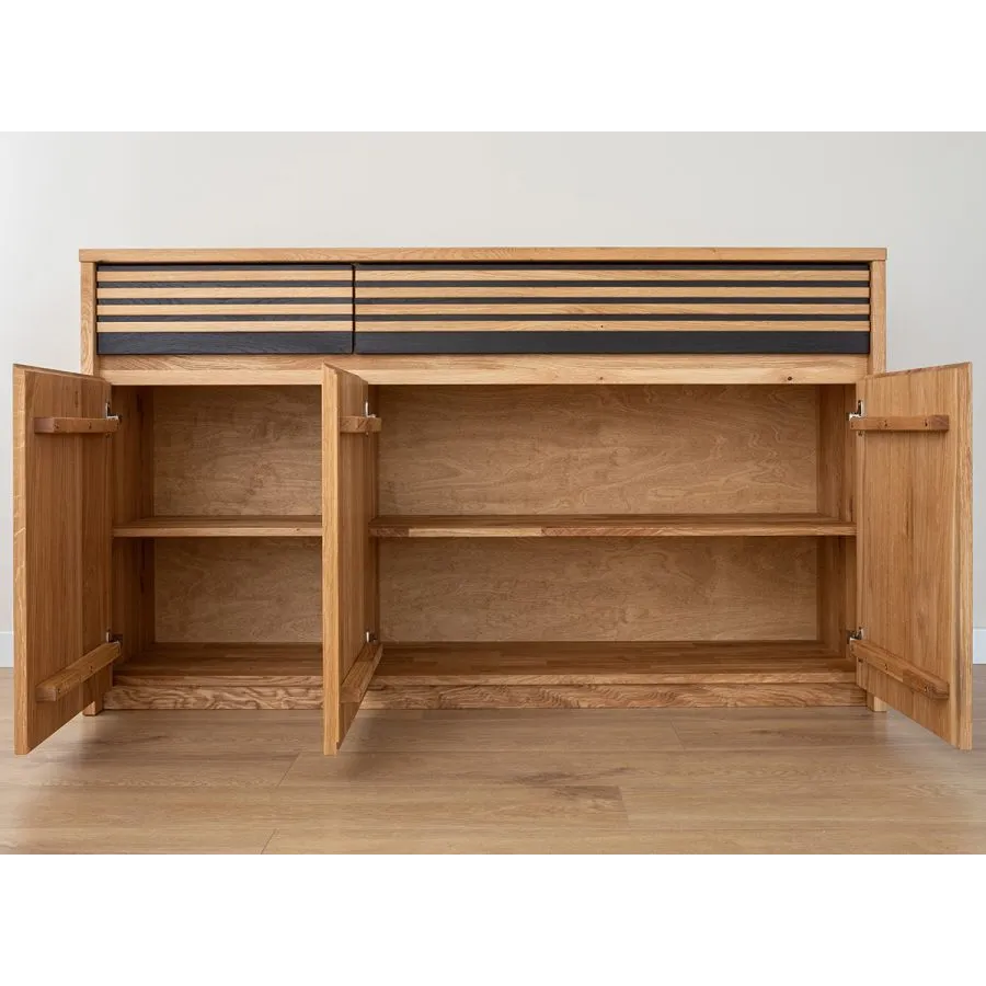Commode bois massif 3 portes collection Rivaro
