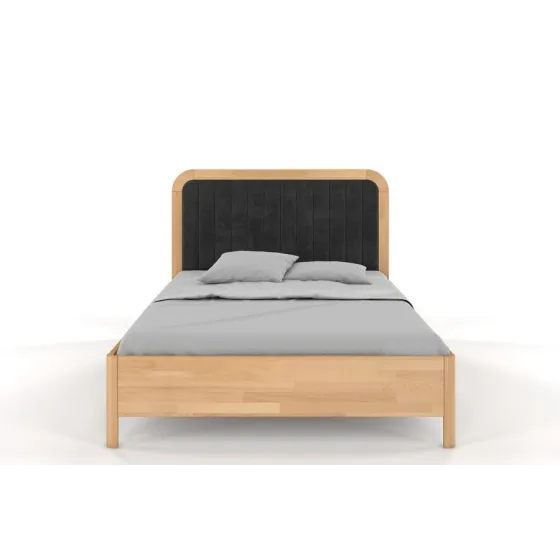 Lit en bois massif finitions naturel et noir collection VERDE