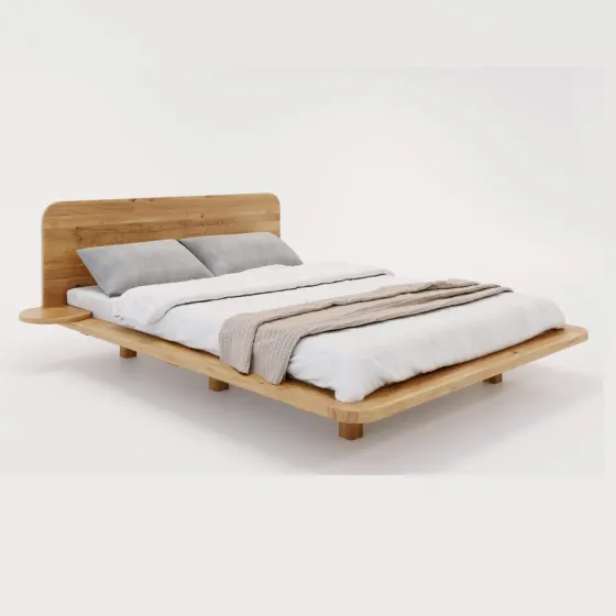 Lit bois chêne massif design collection Kobe