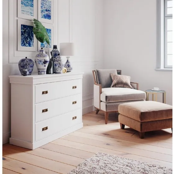 Commode coloris blanc collection Toscana