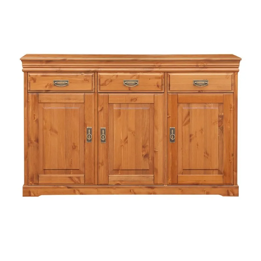 Commode bois 3 tiroirs 3 portes collection Toscana