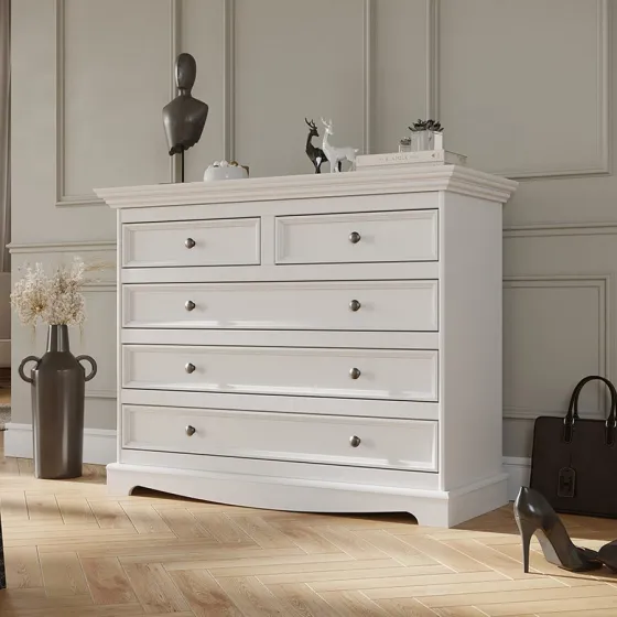 Commode pin 5 tiroirs collection  Ancona