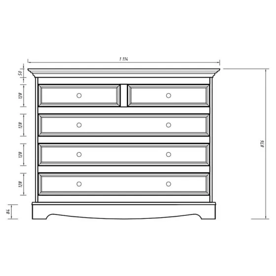 Grande commode en pin massif collection Ancona
