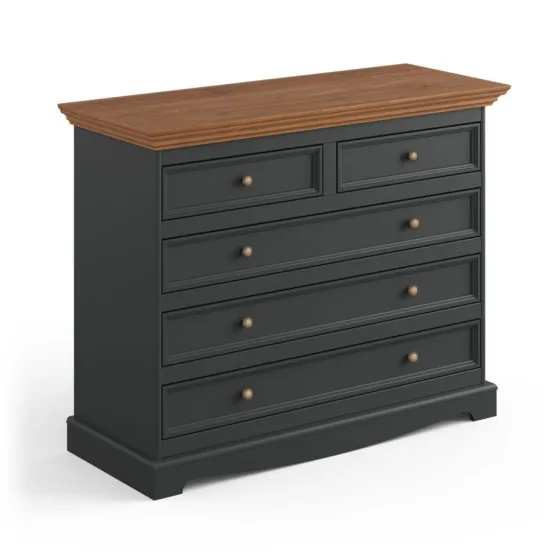 Commode en pin anthracite collection Norway