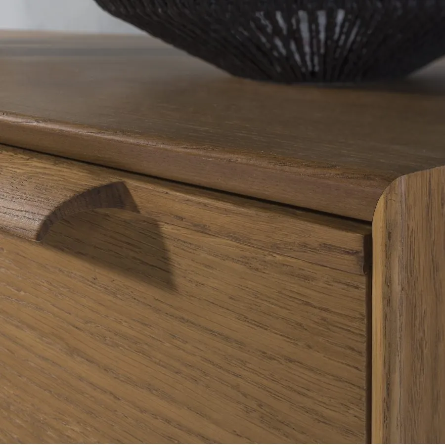 Commode chêne massif foncé collection Hanko