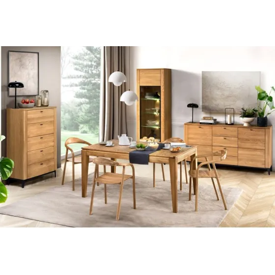 Commode bois chêne à tiroirs pour aménagement intérieur AURO