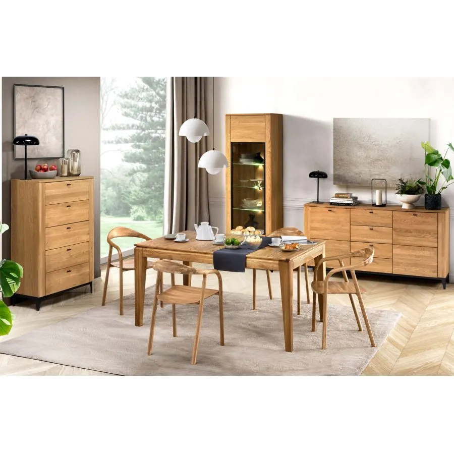 Commode bois chêne à tiroirs pour aménagement intérieur AURO