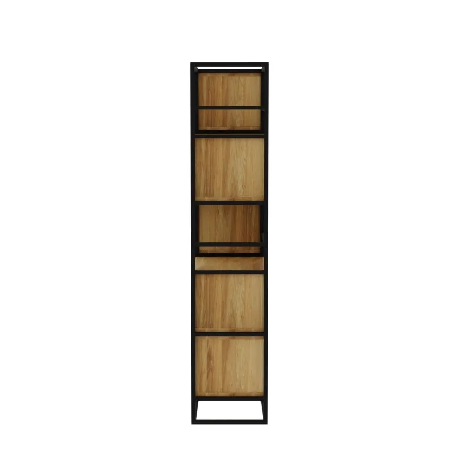 Grande bibliothèque bois et métal collection Flexa