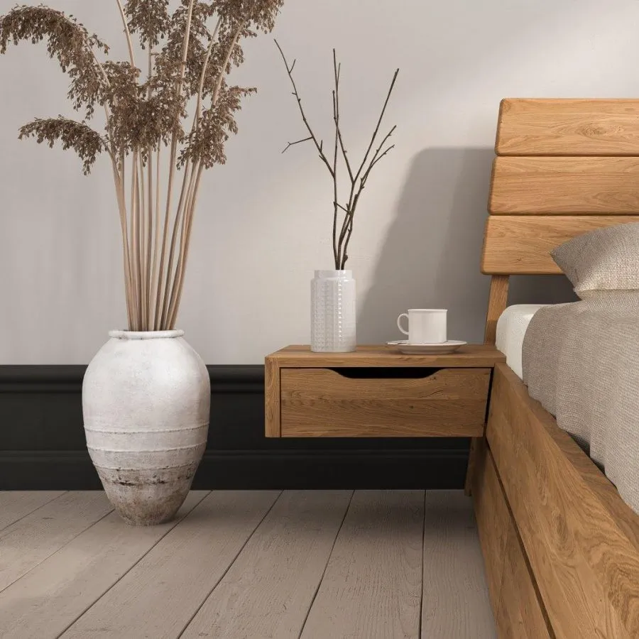 Table de chevet bois massif avec 1 tiroir collection TWIST