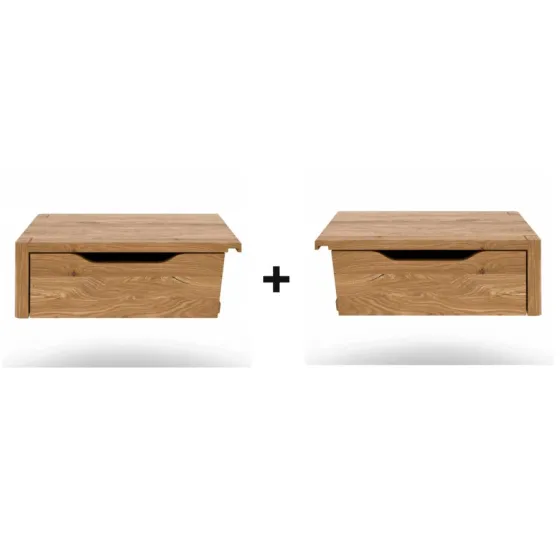Lot de deux chevets en bois massif collection TWIST