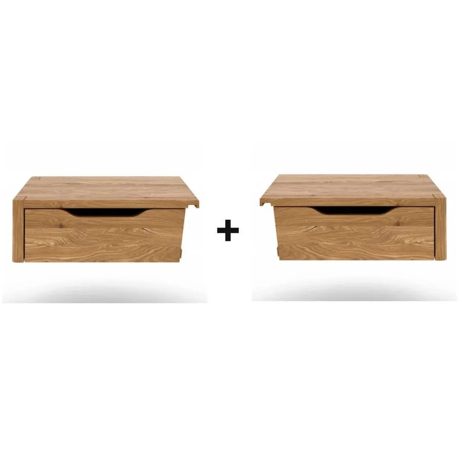 Lot de deux chevets en bois massif collection TWIST