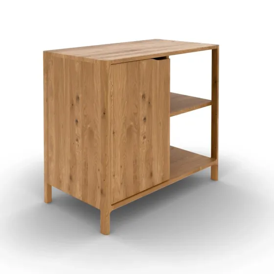 Commode en chêne 1 porte 2 niches de rangement collection TWIST