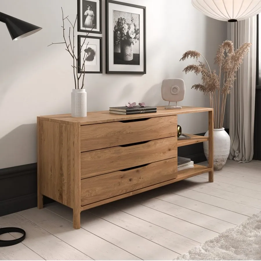 Commode  chêne basse  collection TWIST