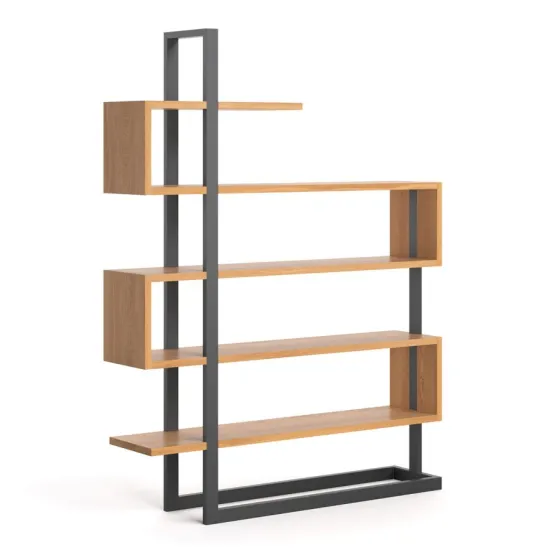 Bibliothèque design bois massif pour ameublement EDGE