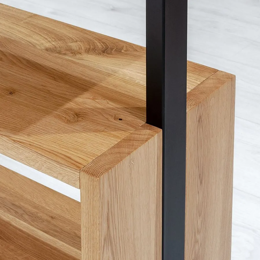 Bibliothèque design bois massif collection EDGE