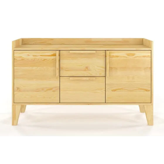 Commode en pin massif naturel 2 portes 2 tiroirs collection AGA