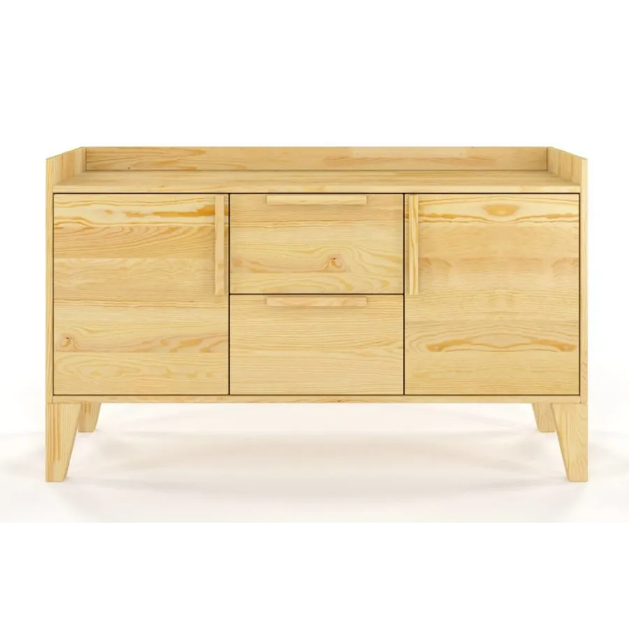 Commode en pin massif naturel 2 portes 2 tiroirs collection AGA