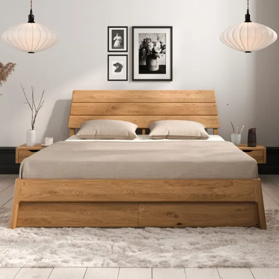 Lit bois massif avec rangement collection TWIST