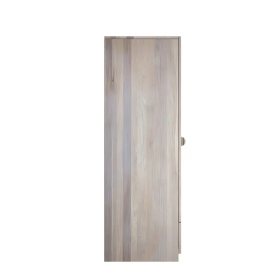 Armoire 2 portes en chêne massif blanchi collection ANO
