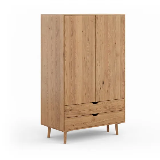 Armoire en chêne massif largeur 110 cm collection OSLO