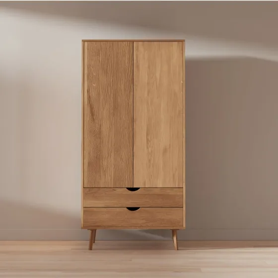 Armoire en chêne massif largeur 90 cm collection OSLO