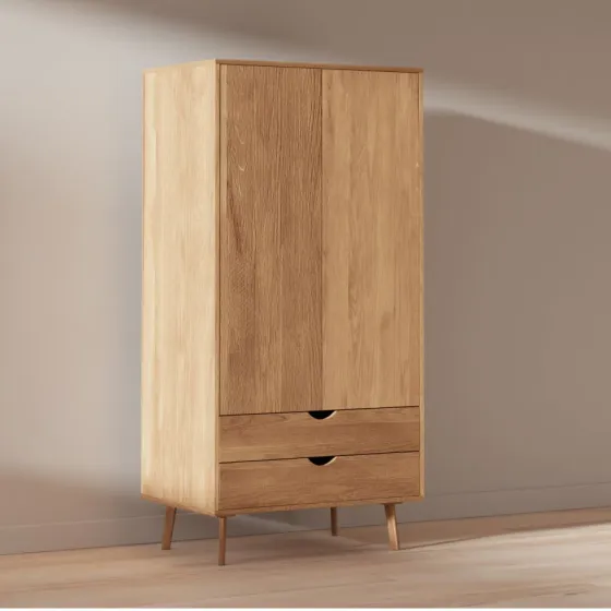Armoire chêne massif 2 portes collection OSLO