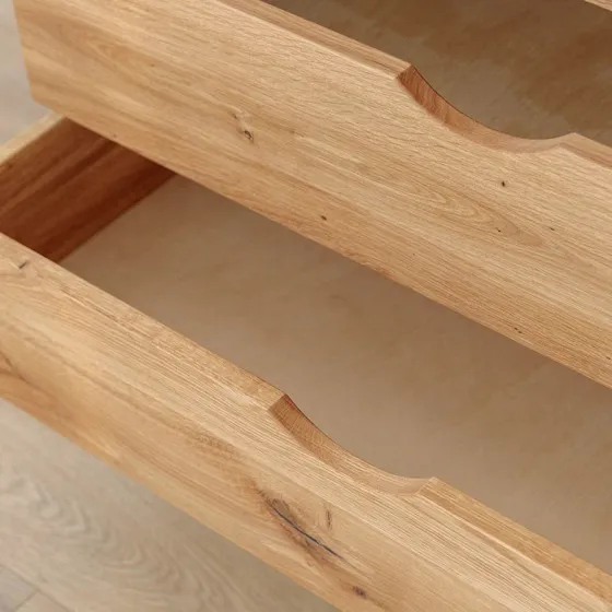Armoire chêne massif avec espaces de rangement collection OSLO