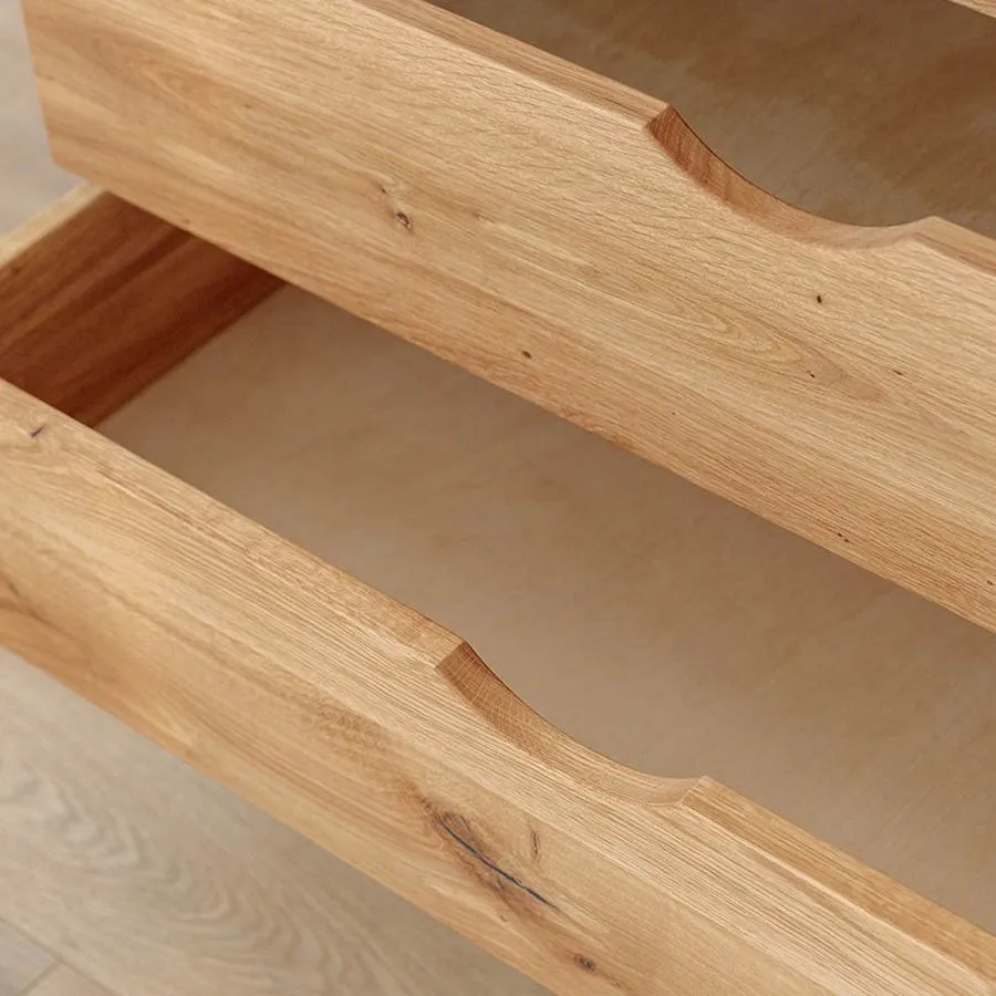 Armoire chêne massif avec espaces de rangement collection OSLO