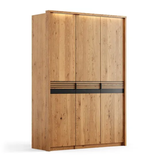 Etagère de rangement pour armoire en chêne massif Rivaro
