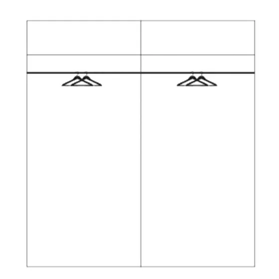 Armoire en chêne massif 4 portes avec éclairages LED Rivaro