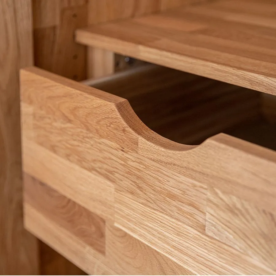 Tiroirs de rangement interne pour Armoire en chêne massif Rivaro