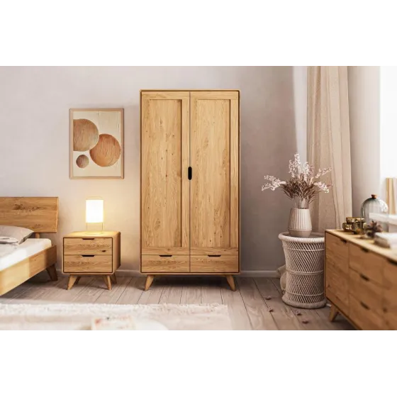Armoire en chêne massif pour chambre collection Sven