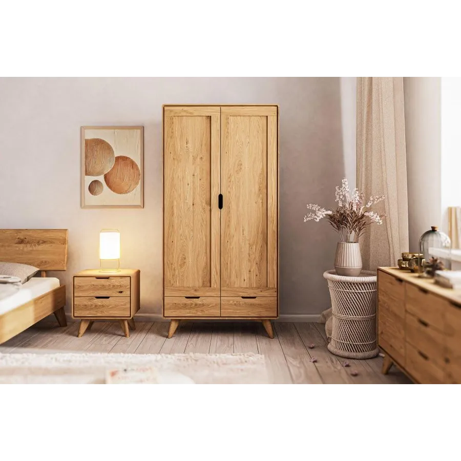 Armoire en chêne massif pour chambre collection Sven