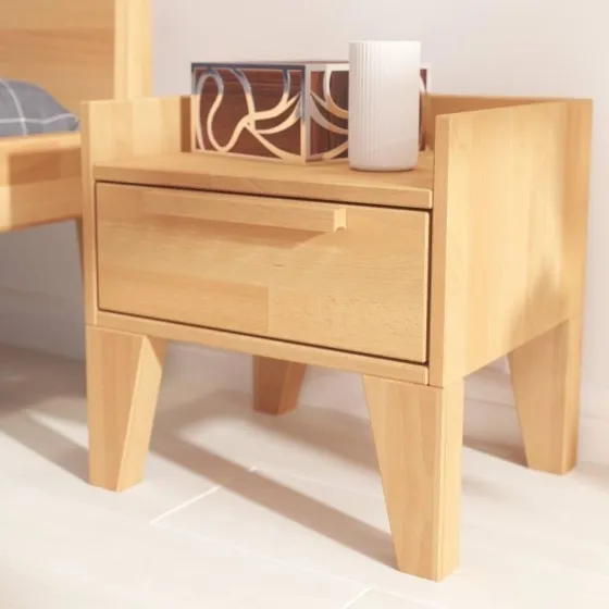 Table de nuit en bois naturel collection AGA