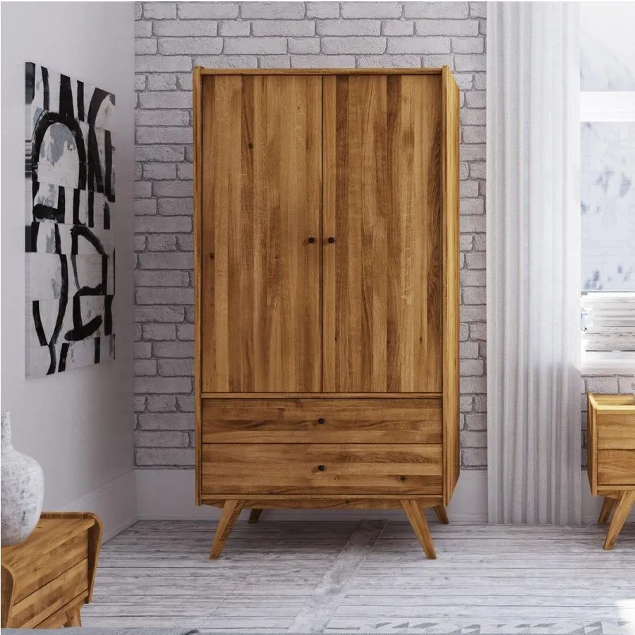 Armoire en chêne massif style rétro collection Vintage