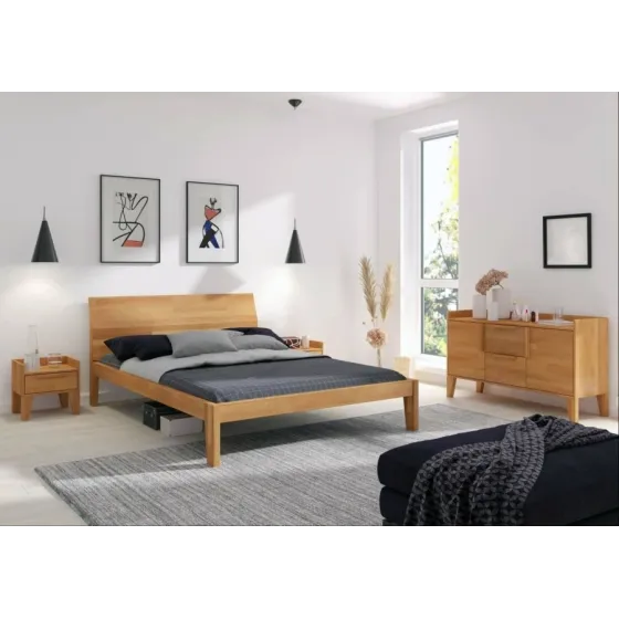 Table de nuit en bois naturel chambre adulte collection AGA