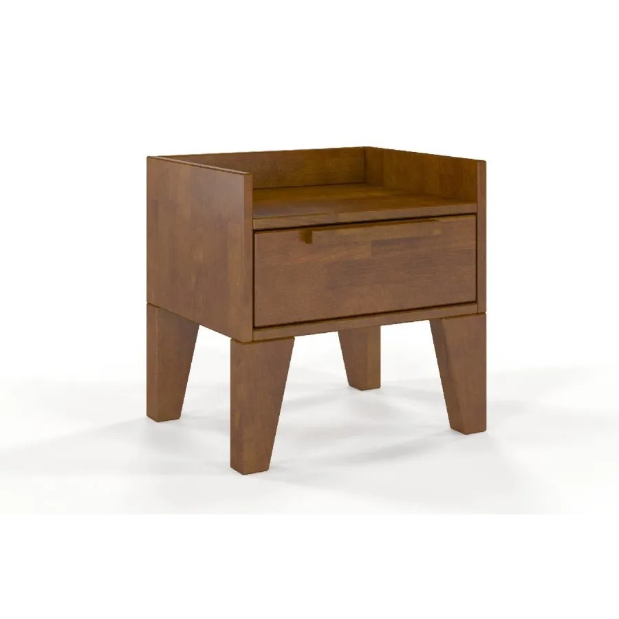 Table de nuit en bois finition noyer collection AGA