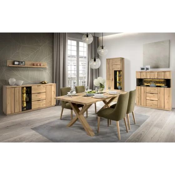 Buffet chêne clair pour salle à manger collection Bianco