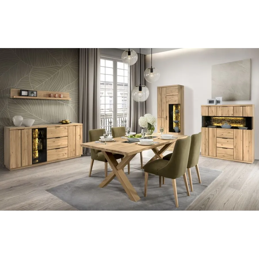 Buffet chêne clair pour salle à manger collection Bianco
