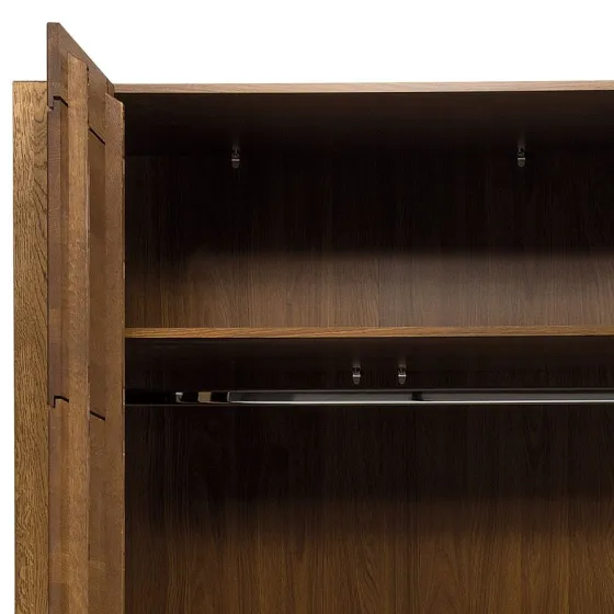 Armoire 4 portes en chêne avec espaces de rangement collection BAROS