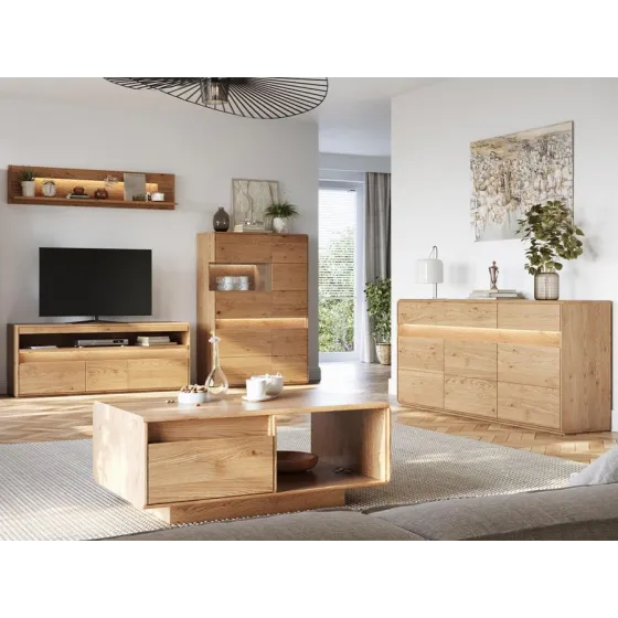 Buffet chêne massif pour salon collection Laviano