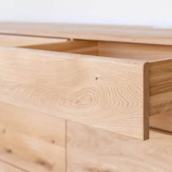 Buffet chêne massif avec tiroirs en bois collection Laviano