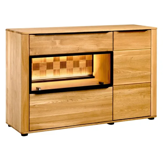 Buffet chêne avec LED 1 porte collection Tivoli