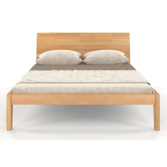 Lit en bois massif 2 places finition naturel collection AGA