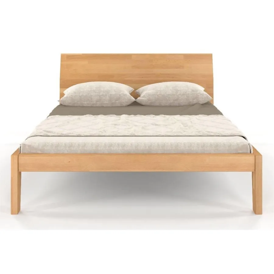 Lit en bois massif 2 places finition naturel collection AGA