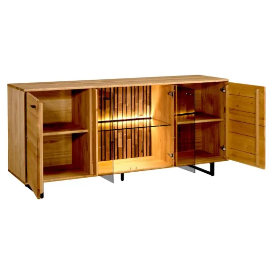 Buffet en chêne naturel avec LED collection Florenza